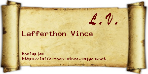 Lafferthon Vince névjegykártya